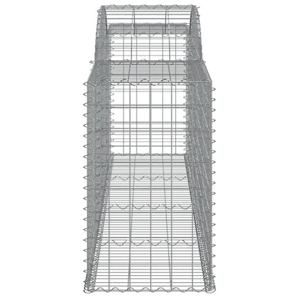 buede gabionkurve 2 stk. 300x50x80/100 cm galvaniseret jern