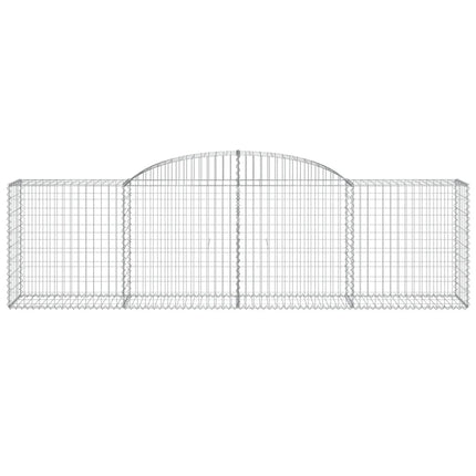 buede gabionkurve 7 stk. 300x50x80/100 cm galvaniseret jern