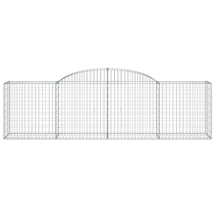 buede gabionkurve 9 stk. 300x50x80/100 cm galvaniseret jern