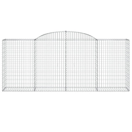 buede gabionkurve 10 stk. 300x50x120/140 cm galvaniseret jern