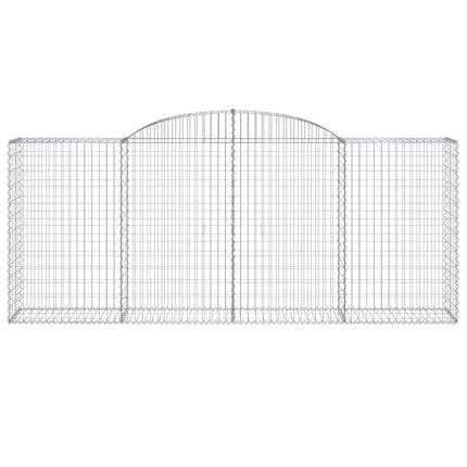 buede gabionkurve 15 stk. 300x50x120/140 cm galvaniseret jern