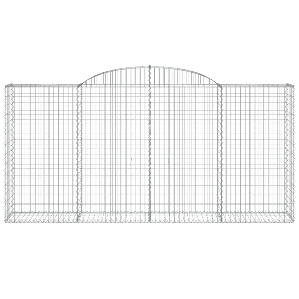 buede gabionkurve 2 stk. 300x50x140/160 cm galvaniseret jern