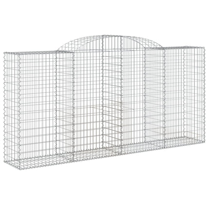buede gabionkurve 4 stk. 300x50x140/160 cm galvaniseret jern
