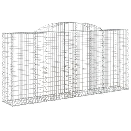buede gabionkurve 6 stk. 300x50x140/160 cm galvaniseret jern