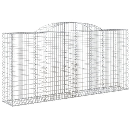 buede gabionkurve 7 stk. 300x50x140/160 cm galvaniseret jern