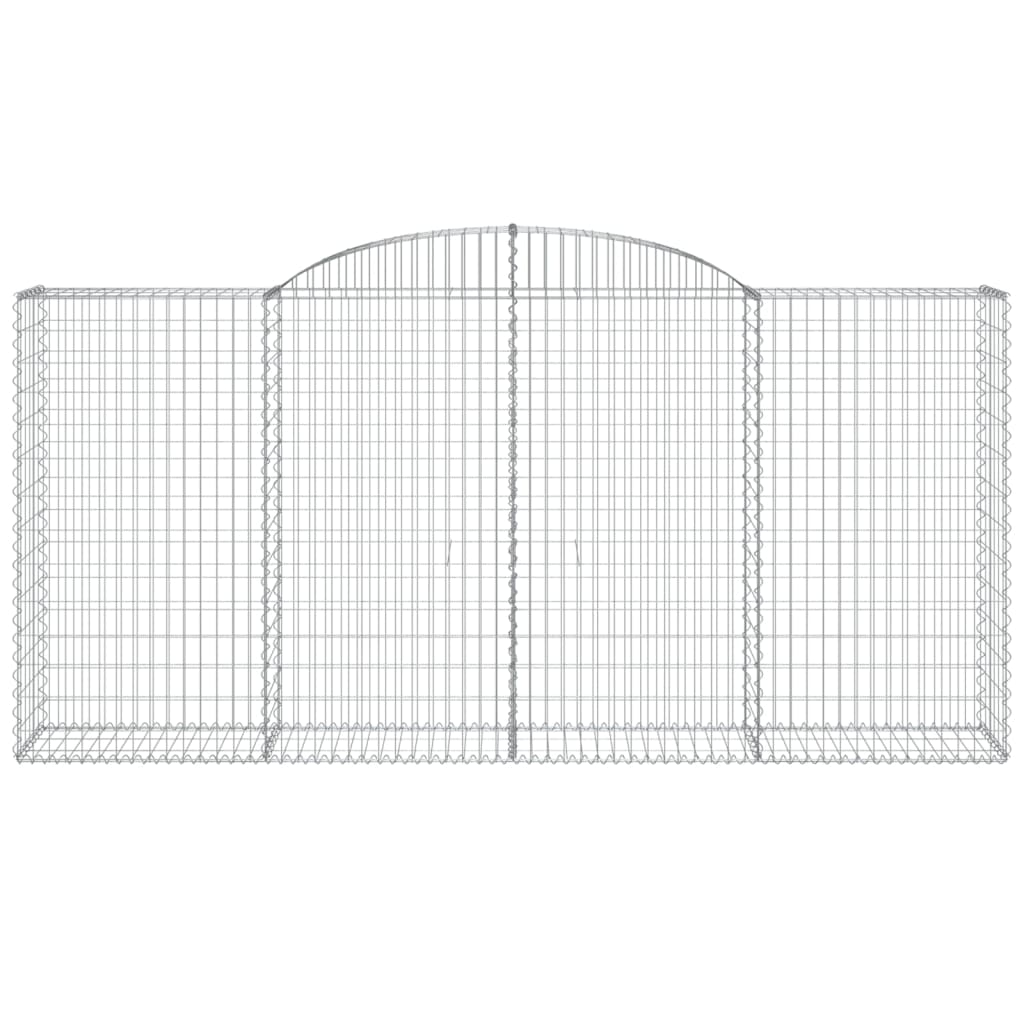 buede gabionkurve 17 stk. 300x50x140/160 cm galvaniseret jern