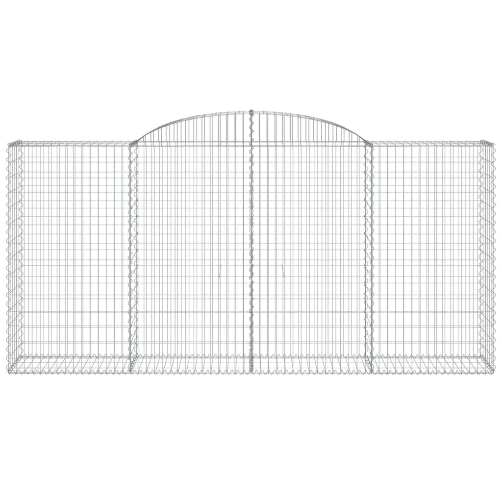 buede gabionkurve 25 stk. 300x50x140/160 cm galvaniseret jern