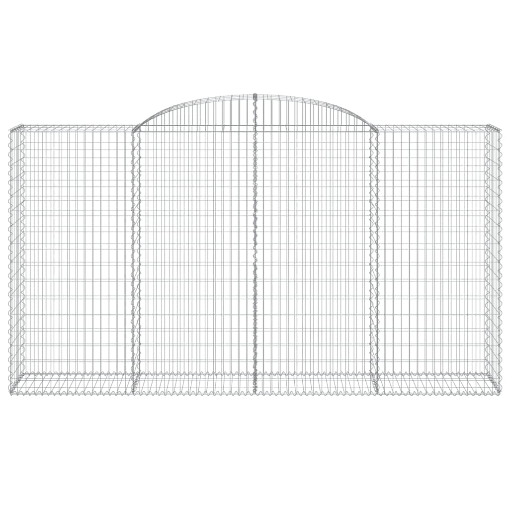 buede gabionkurve 3 stk. 300x50x160/180 cm galvaniseret jern