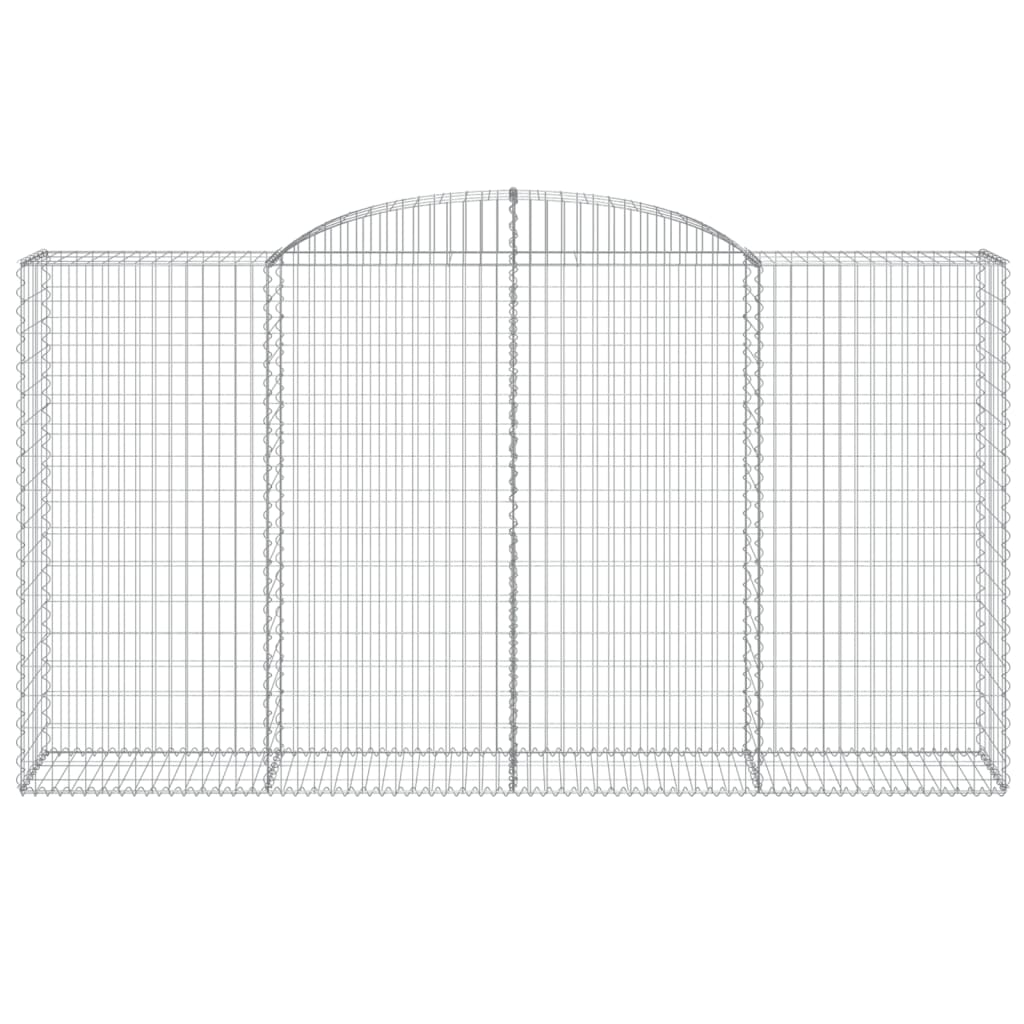 buede gabionkurve 5 stk. 300x50x160/180 cm galvaniseret jern