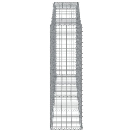 buede gabionkurve 6 stk. 300x50x160/180 cm galvaniseret jern