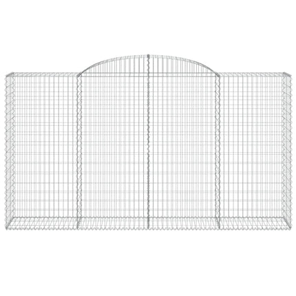 buede gabionkurve 8 stk. 300x50x160/180 cm galvaniseret jern