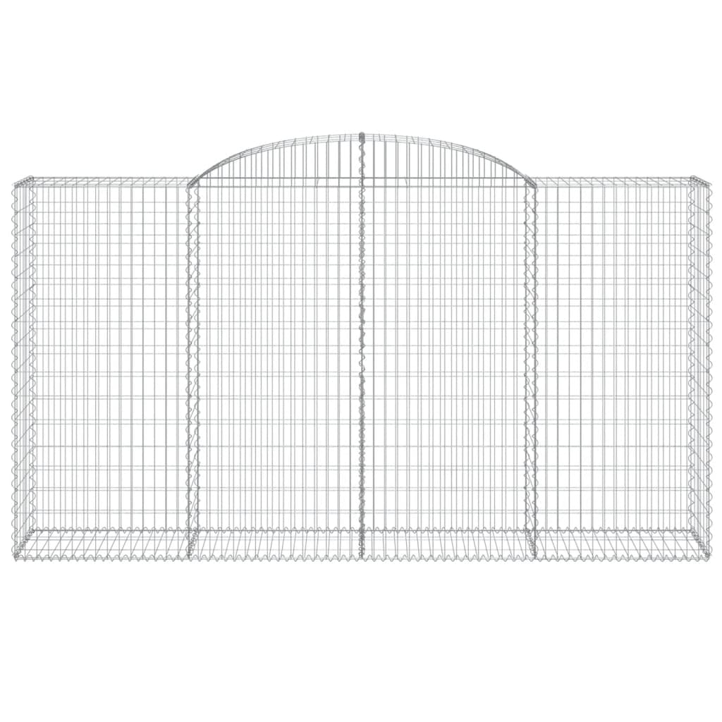 buede gabionkurve 9 stk. 300x50x160/180 cm galvaniseret jern