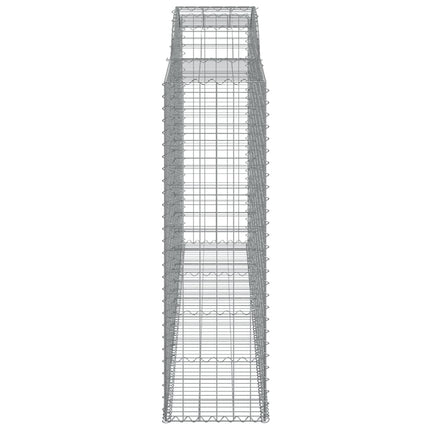 buede gabionkurve 9 stk. 300x50x160/180 cm galvaniseret jern