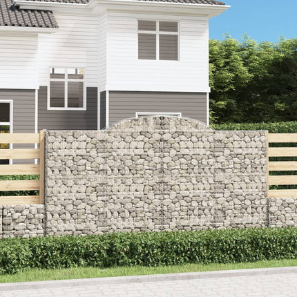 buede gabionkurve 20 stk. 300x50x160/180 cm galvaniseret jern