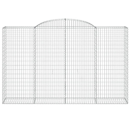 buede gabionkurve 2 stk. 300x50x180/200 cm galvaniseret jern