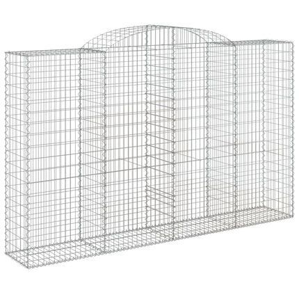 buede gabionkurve 6 stk. 300x50x180/200 cm galvaniseret jern