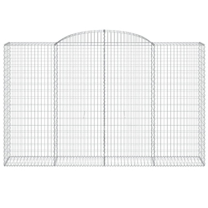 buede gabionkurve 7 stk. 300x50x180/200 cm galvaniseret jern