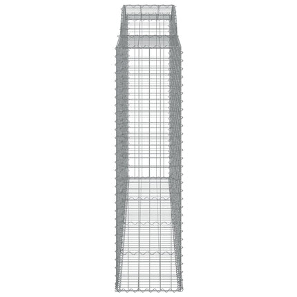 buede gabionkurve 8 stk. 300x50x180/200 cm galvaniseret jern