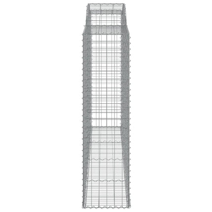 buede gabionkurve 9 stk. 300x50x180/200 cm galvaniseret jern