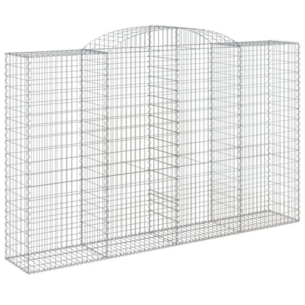 buede gabionkurve 17 stk. 300x50x180/200 cm galvaniseret jern
