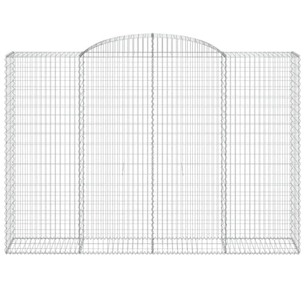 buede gabionkurve 5 stk. 300x50x200/220 cm galvaniseret jern