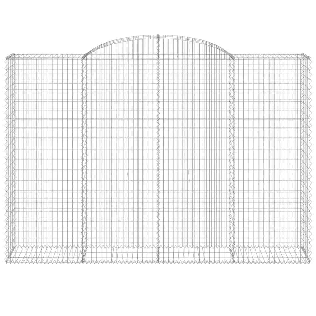 buede gabionkurve 5 stk. 300x50x200/220 cm galvaniseret jern