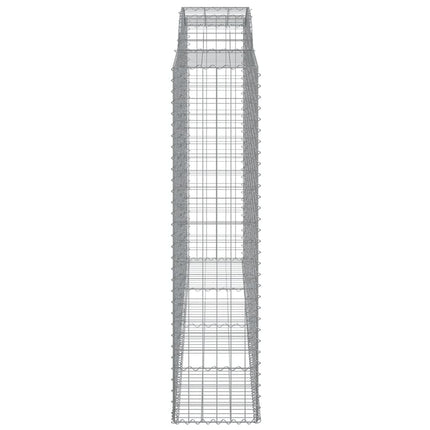 buede gabionkurve 6 stk. 300x50x200/220 cm galvaniseret jern