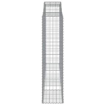 buede gabionkurve 7 stk. 300x50x200/220 cm galvaniseret jern