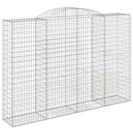 buede gabionkurve 10 stk. 300x50x200/220 cm galvaniseret jern