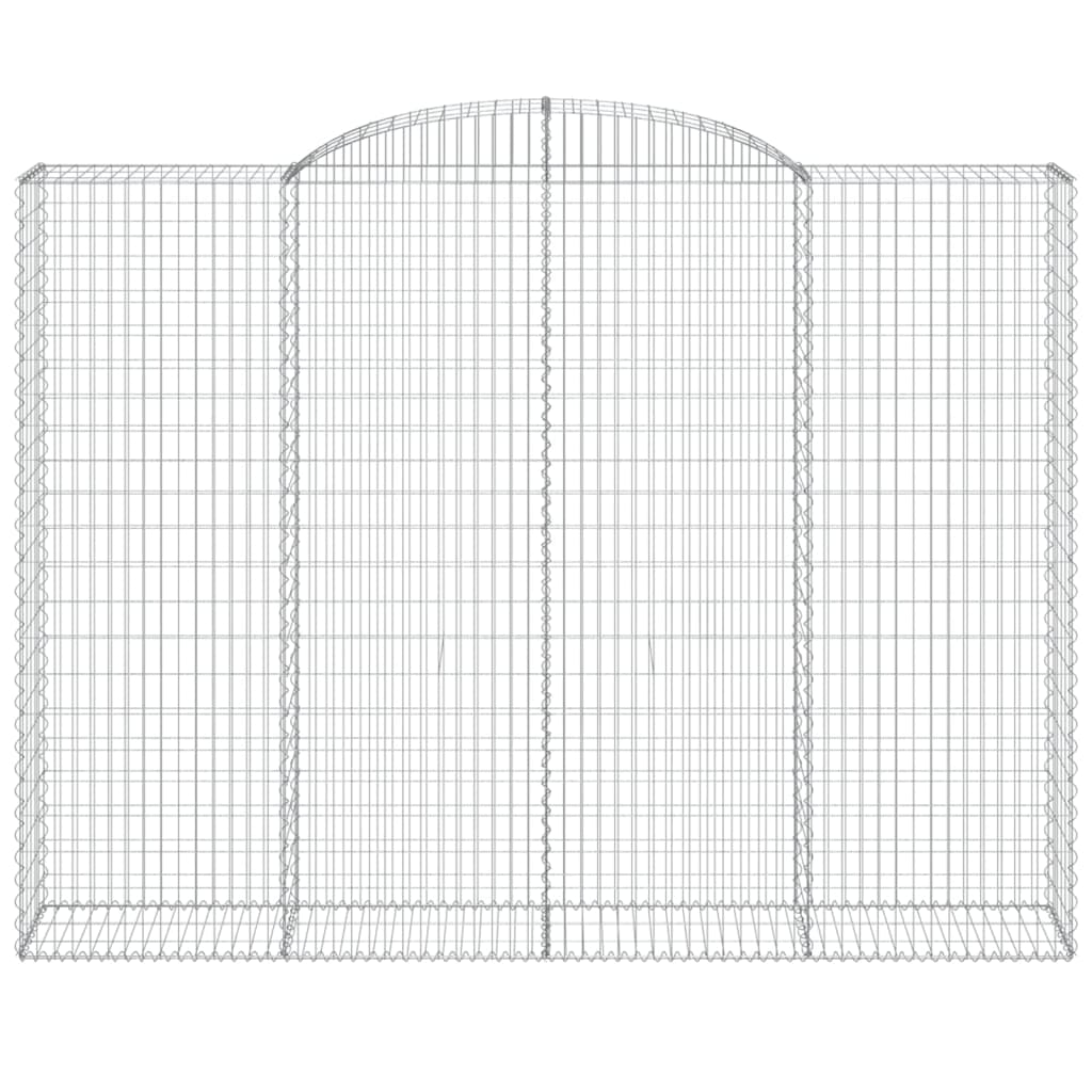 buede gabionkurve 2 stk. 300x50x220/240 cm galvaniseret jern