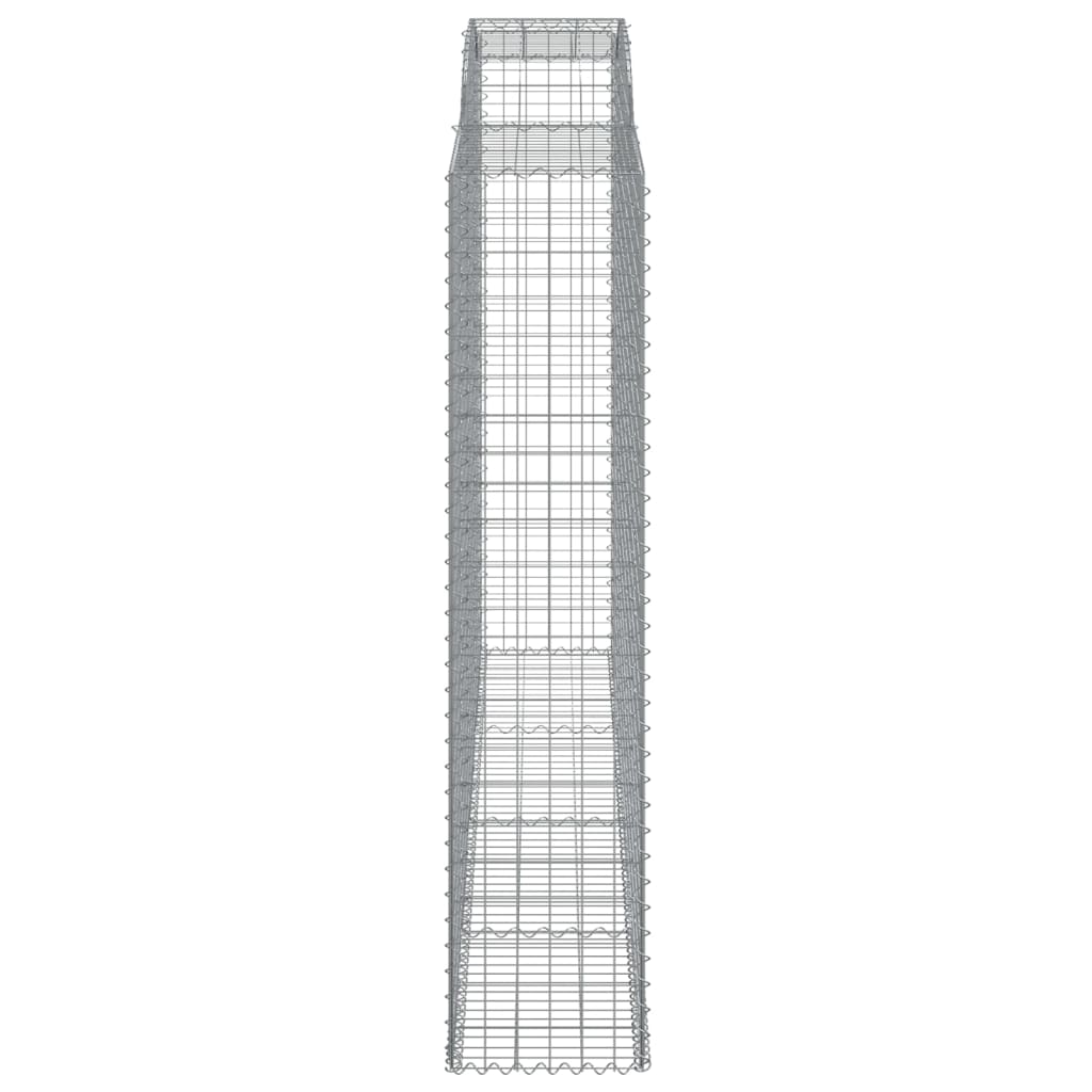 buede gabionkurve 2 stk. 300x50x220/240 cm galvaniseret jern