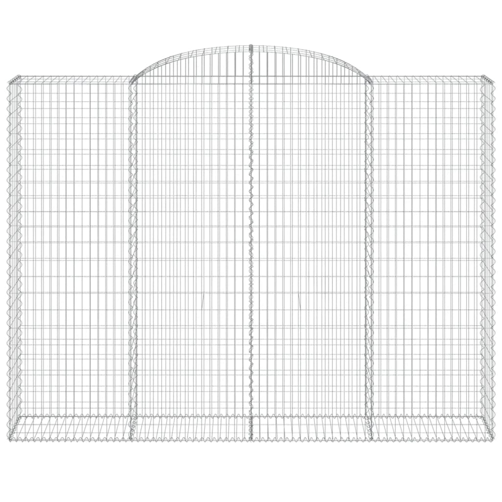buede gabionkurve 3 stk. 300x50x220/240 cm galvaniseret jern