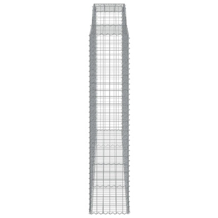buede gabionkurve 6 stk. 300x50x220/240 cm galvaniseret jern