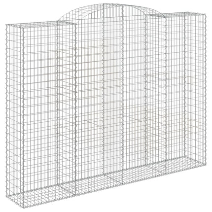 buede gabionkurve 10 stk. 300x50x220/240 cm galvaniseret jern