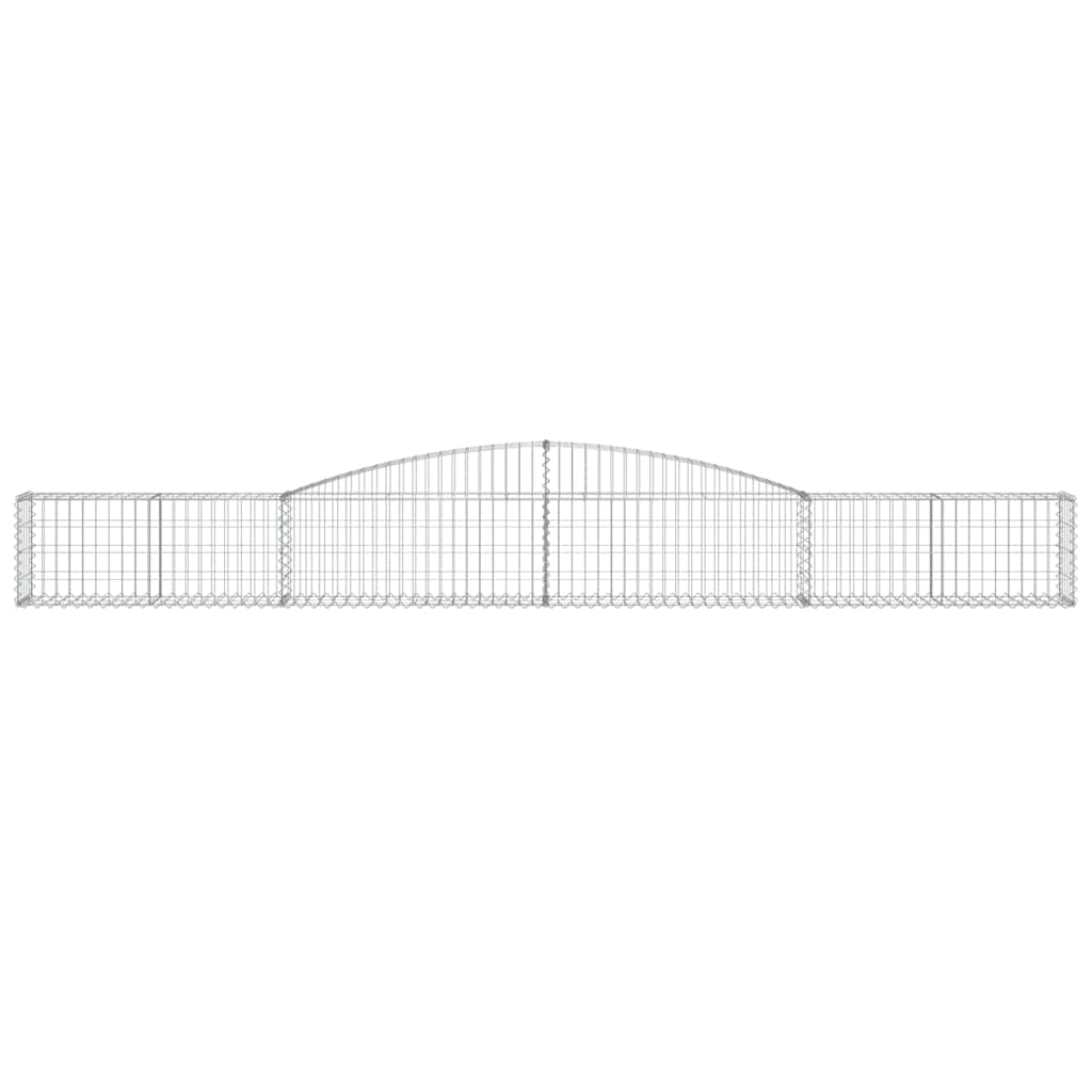 buede gabionkurve 2 stk. 400x30x40/60 cm galvaniseret jern
