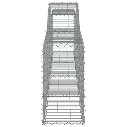 buede gabionkurve 3 stk. 400x30x60/80 cm galvaniseret jern
