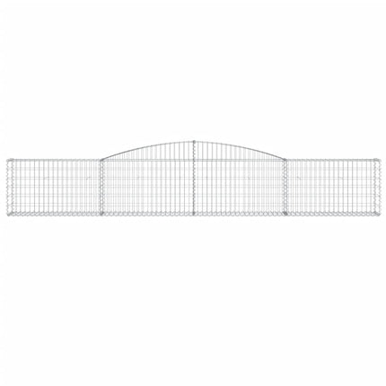 buede gabionkurve 8 stk. 400x30x60/80 cm galvaniseret jern