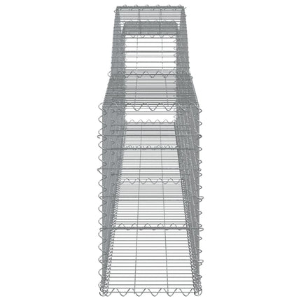 buede gabionkurve 10 stk. 400x30x60/80 cm galvaniseret jern