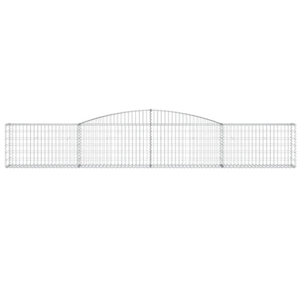 buede gabionkurve 15 stk. 400x30x60/80 cm galvaniseret jern