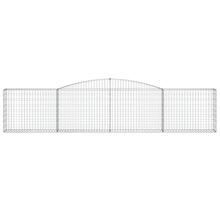 buede gabionkurve 2 stk. 400x30x80/100 cm galvaniseret jern