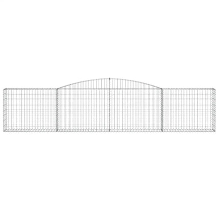 buede gabionkurve 6 stk. 400x30x80/100 cm galvaniseret jern