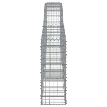 buede gabionkurve 6 stk. 400x30x80/100 cm galvaniseret jern