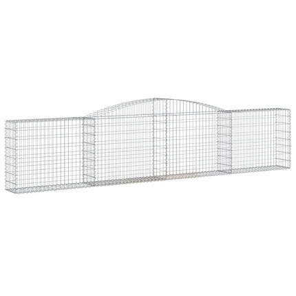 buede gabionkurve 7 stk. 400x30x80/100 cm galvaniseret jern