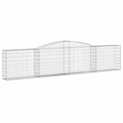 buede gabionkurve 10 stk. 400x30x80/100 cm galvaniseret jern