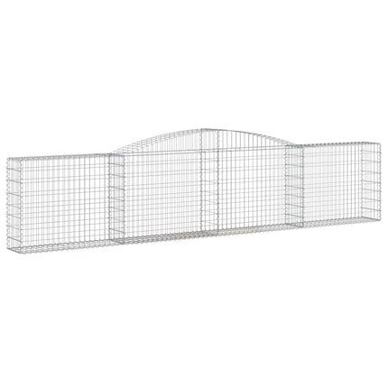 buede gabionkurve 20 stk. 400x30x80/100 cm galvaniseret jern