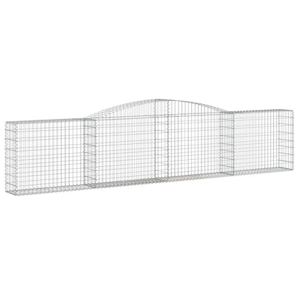 buede gabionkurve 25 stk. 400x30x80/100 cm galvaniseret jern