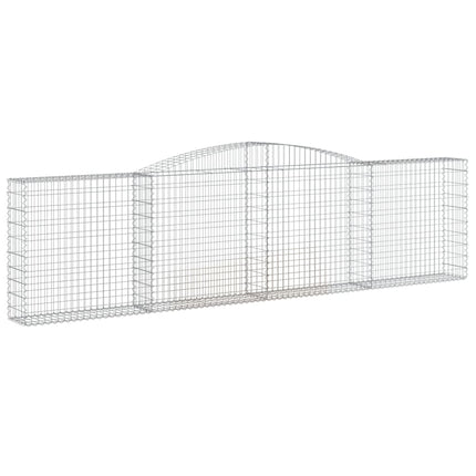 buede gabionkurve 3 stk. 400x30x100/120 cm galvaniseret jern