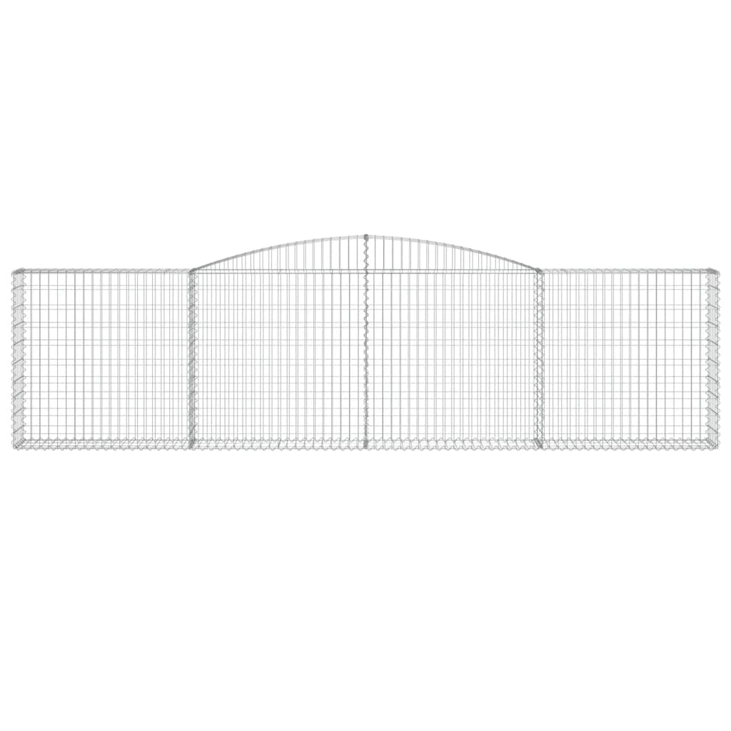 buede gabionkurve 4 stk. 400x30x100/120 cm galvaniseret jern