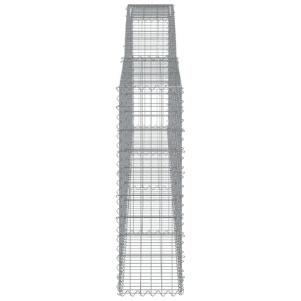 buede gabionkurve 4 stk. 400x30x100/120 cm galvaniseret jern
