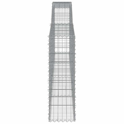 buede gabionkurve 8 stk. 400x30x100/120 cm galvaniseret jern